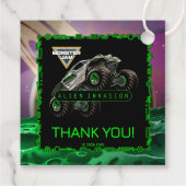 Monster Jam - Alien Invasion Geburtstag Geschenkanhänger (Rückseite)