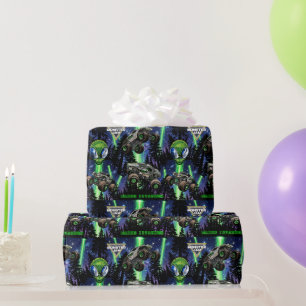 Monster Jam - Alien Invasion Geburtstag Geschenkpapier
