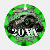 Monster Jam Alien Invasion Ornament Aus Metall (Vorderseite)