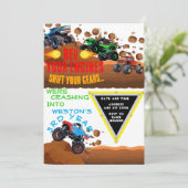 Monster Jam Einladung (Stehend Vorderseite)