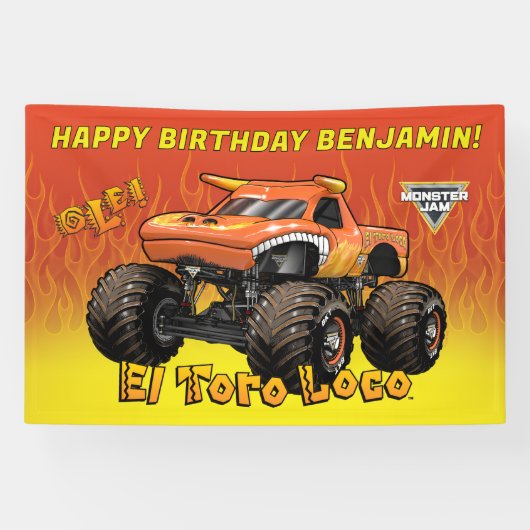 Monster Jam - El Toro Loco Geburtstag Banner (Horizontal)