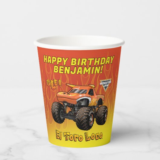 Monster Jam - El Toro Loco Geburtstag Pappbecher (Vorderseite)
