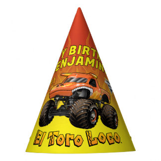 Monster Jam - El Toro Loco Geburtstagsfeier Partyhütchen