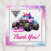 Monster Jam - Funkelnder Smash Geburtstag Geschenkanhänger (Rückseite)