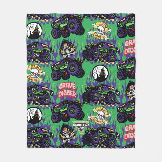 Monster Jam Grave Digger Fleecedecke (Vorderseite)