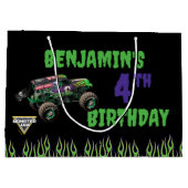 Monster Jam Grave Digger Geburtstag Große Geschenktüte (Rückseite)