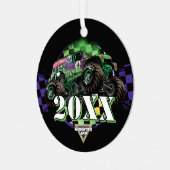 Monster Jam Grave Digger Ornament Aus Metall (Vorderseite links)