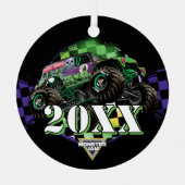 Monster Jam Grave Digger Ornament Aus Metall (Vorderseite)