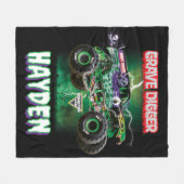 Monster Jam Grave Digger - Personalisiert Fleecedecke (Vorderseite (Horizontal))