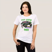 Monster Jam Grave Digger Pit Crew Mama Tri-Blend Shirt (Vorderseite voll)