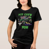 Monster Jam Grave Digger Pit-Crew-Mama Tri-Blend Shirt (Vorderseite)