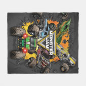 Monster Jam Gruppe Fleecedecke (Vorderseite (Horizontal))