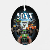 Monster Jam Gruppe Ornament Aus Metall (Vorderseite links)