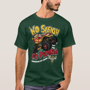 Monster Jam "Kein Schlitten, kein Problem" Santa-L T-Shirt