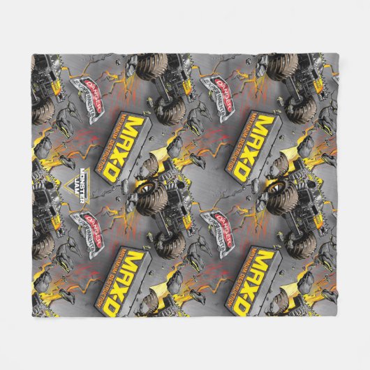 Monster Jam Max-D Fleecedecke (Vorderseite (Horizontal))