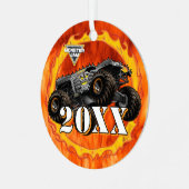 Monster Jam Max-D Ornament Aus Metall (Vorderseite links)