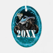 Monster Jam Megalodon Ornament Aus Metall (Vorderseite links)