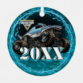Monster Jam Megalodon Ornament Aus Metall (Vorderseite)