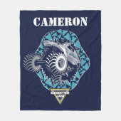 Monster Jam Megalodon - Personalisiert Fleecedecke (Vorderseite)