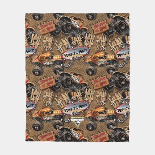 Monster Jam Monster Mutt Dalmatiner Fleecedecke (Vorderseite)