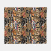 Monster Jam Monster Mutt Dalmatiner Fleecedecke (Vorderseite (Horizontal))