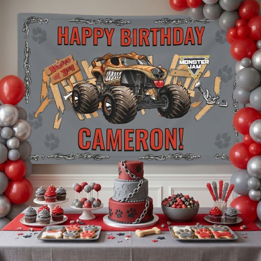 Monster Jam - Monster Mutt Geburtstag Banner