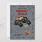Monster Jam - Monster Mutt Geburtstag Einladung (Vorderseite)