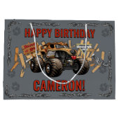 Monster Jam - Monster Mutt Geburtstag Große Geschenktüte (Rückseite)
