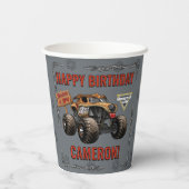 Monster Jam - Monster Mutt Geburtstag Pappbecher (Rückseite)