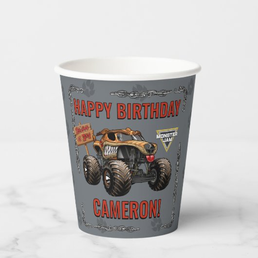 Monster Jam - Monster Mutt Geburtstag Pappbecher (Vorderseite)
