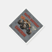 Monster Jam - Monster Mutt Geburtstag Serviette (Ecke)