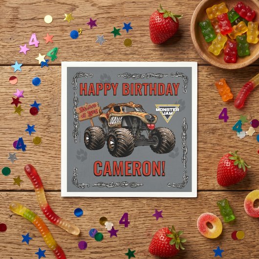 Monster Jam - Monster Mutt Geburtstag Serviette