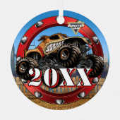 Monster Jam Monster Mutt Ornament Aus Metall (Vorderseite)