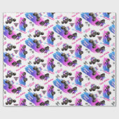 Monster Jam - Sparkle Smash Geburtstag Geschenkpapier (Flach)