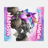 Monster Jam Sparkle Smash - Personalisiert Fleecedecke (Vorderseite (Horizontal))