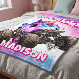 Monster Jam Sparkle Smash - Personalisiert Fleecedecke