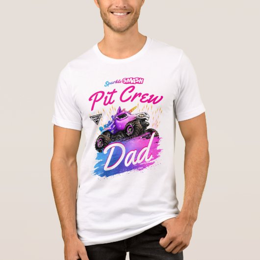 Monster Jam - Sparkle Smash Pit Crew Papa Tri-Blend Shirt (Vorderseite)