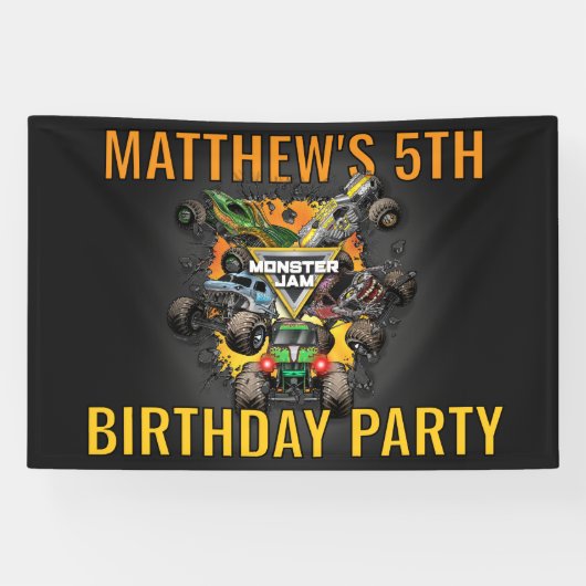 Monster Jam Trucks Geburtstag Banner (Horizontal)