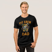 Monster Jam Trucks Pit Crew Papa Tri-Blend Shirt (Vorderseite voll)