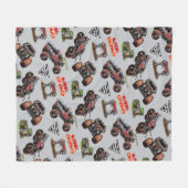 Monster Jam Zombie Fleecedecke (Vorderseite (Horizontal))