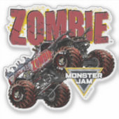 Monster Jam Zombie Full Throttle Aufkleber (Vorderseite)