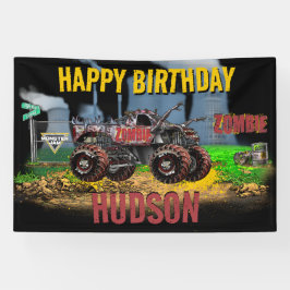 Monster Jam - Zombie Geburtstag Banner