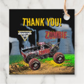 Monster Jam - Zombie Geburtstag Geschenkanhänger (Rückseite)