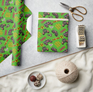Monster Jam - Zombie Geburtstag Geschenkpapier