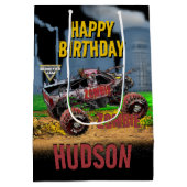 Monster Jam - Zombie Geburtstag Mittlere Geschenktüte (Rückseite)