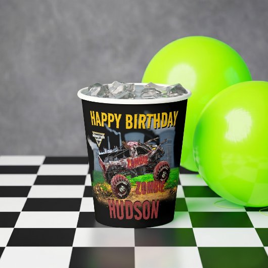 Monster Jam - Zombie Geburtstag Pappbecher