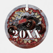 Monster Jam Zombie Ornament Aus Metall (Vorderseite)