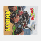 Monster Jam Zombie - Personalisiert Fleecedecke (Vorderseite (Horizontal))