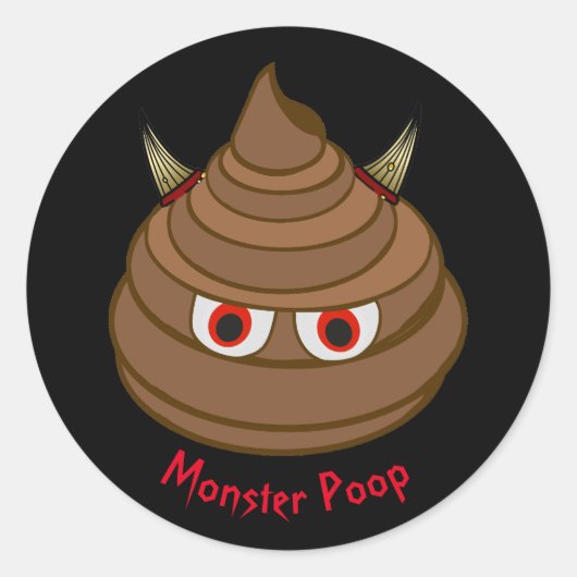 Monster Kackte Emoji Sticker (Vorderseite)