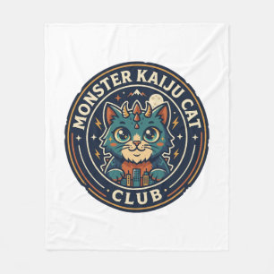 Monster Kaiju Katze Katze Grafik T-Shirt Kunst - M Fleecedecke